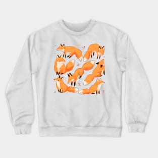 Foxes pattern Crewneck Sweatshirt